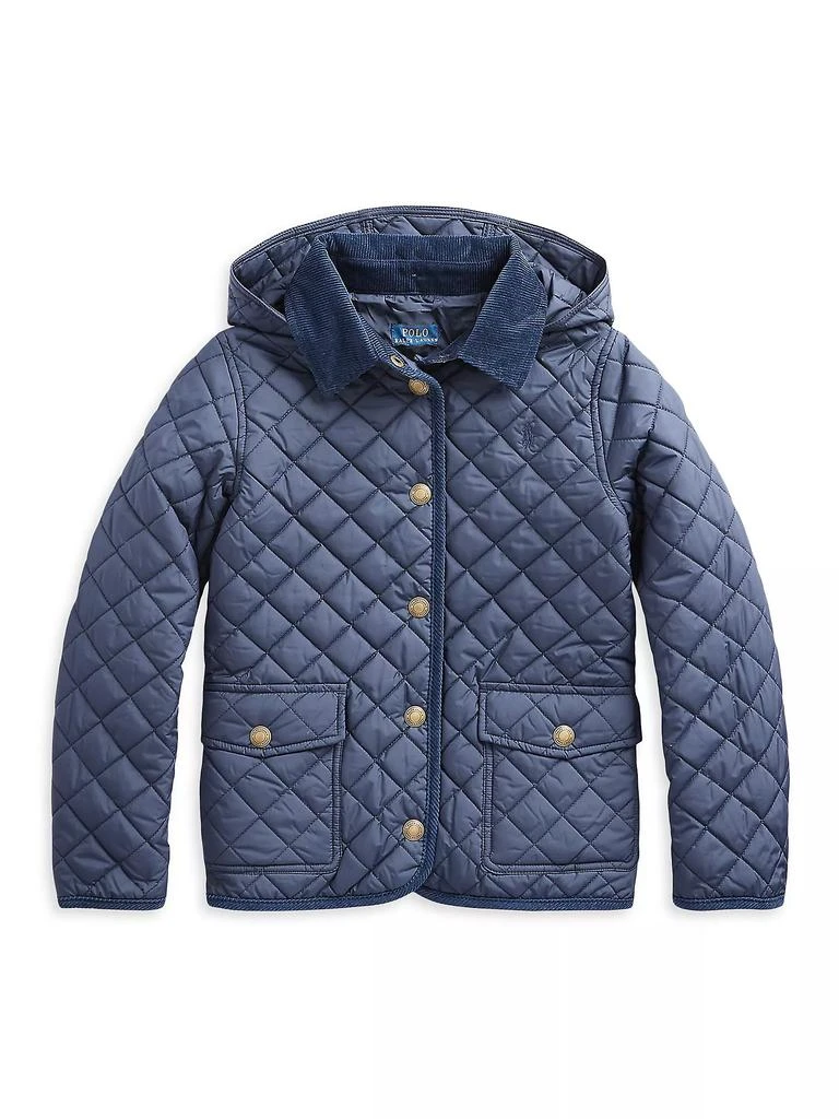 商品Ralph Lauren|Little Girl's &amp; Girl's Quilted Hooded Jacket,价格¥624,第1张图片