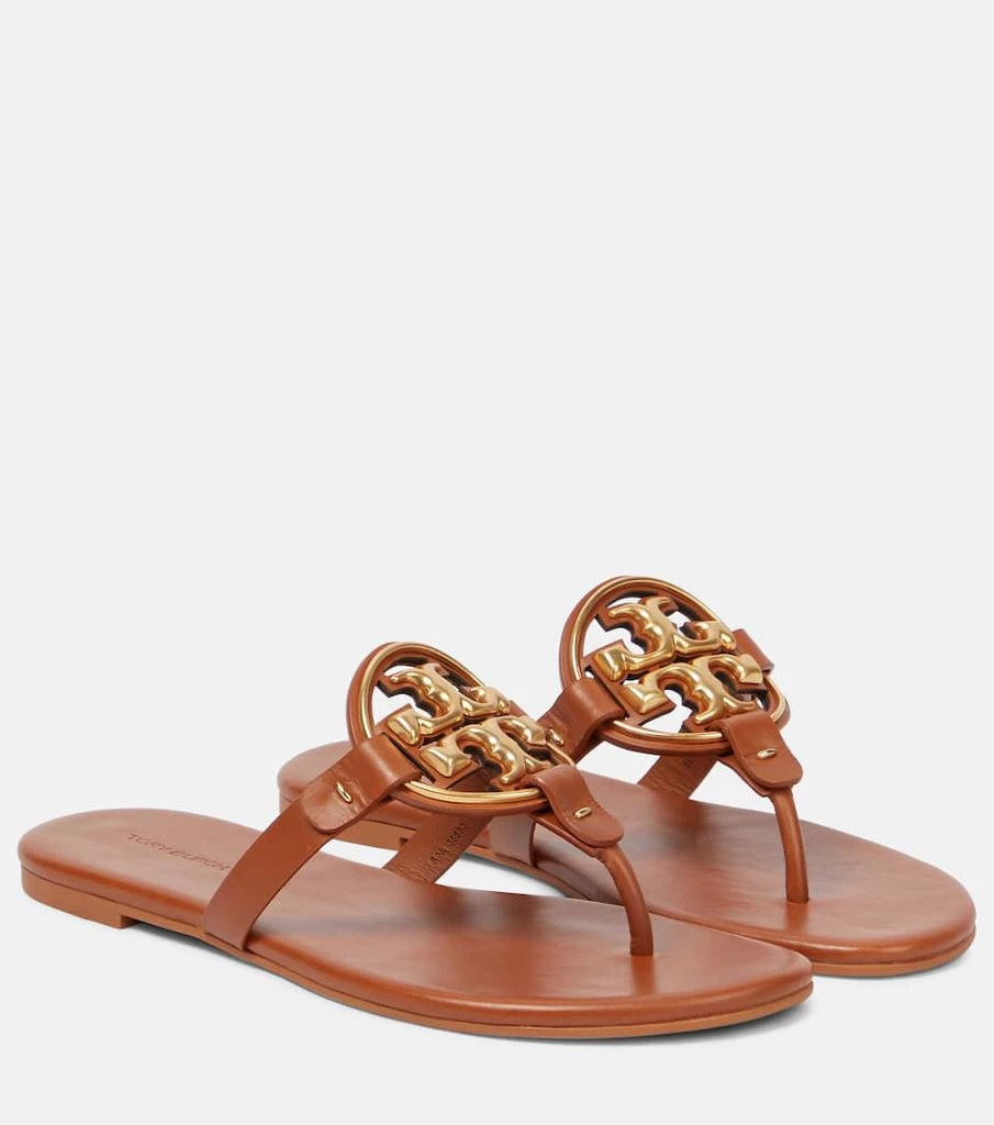 商品Tory Burch|Metal Miller Soft leather sandals,价格¥2304,第1张图片