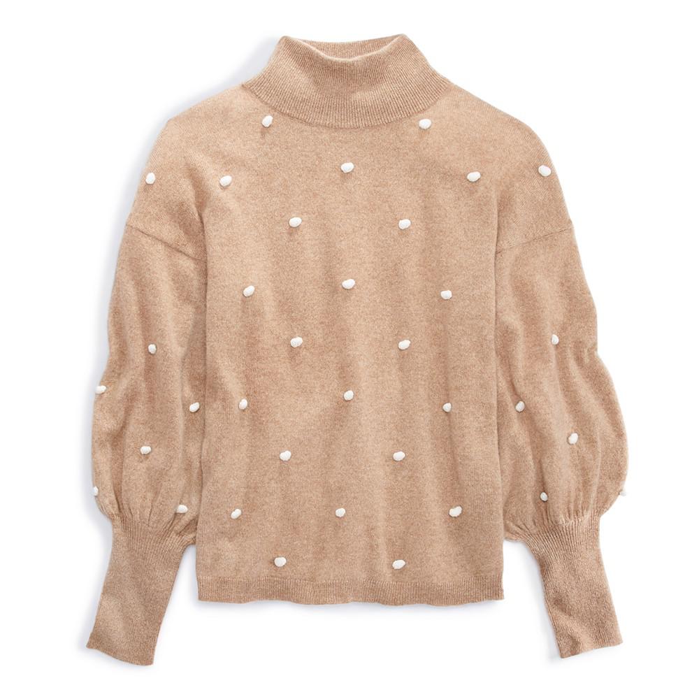 Cashmere Blouson-Sleeve Pop Sweater, Created for Macy's商品第4张图片规格展示