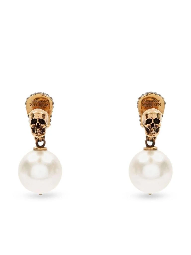 商品Alexander McQueen|ALEXANDER MCQUEEN PEARL SKULL EARRINGS,价格¥2187,第3张图片详细描述