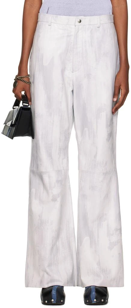 商品Acne Studios|SSENSE Exclusive White Leather Trousers,价格¥5010,第1张图片