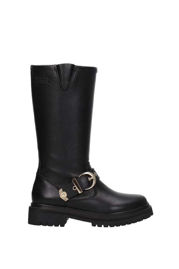 商品Versace|Boots Leather Black,价格¥2466,第1张图片