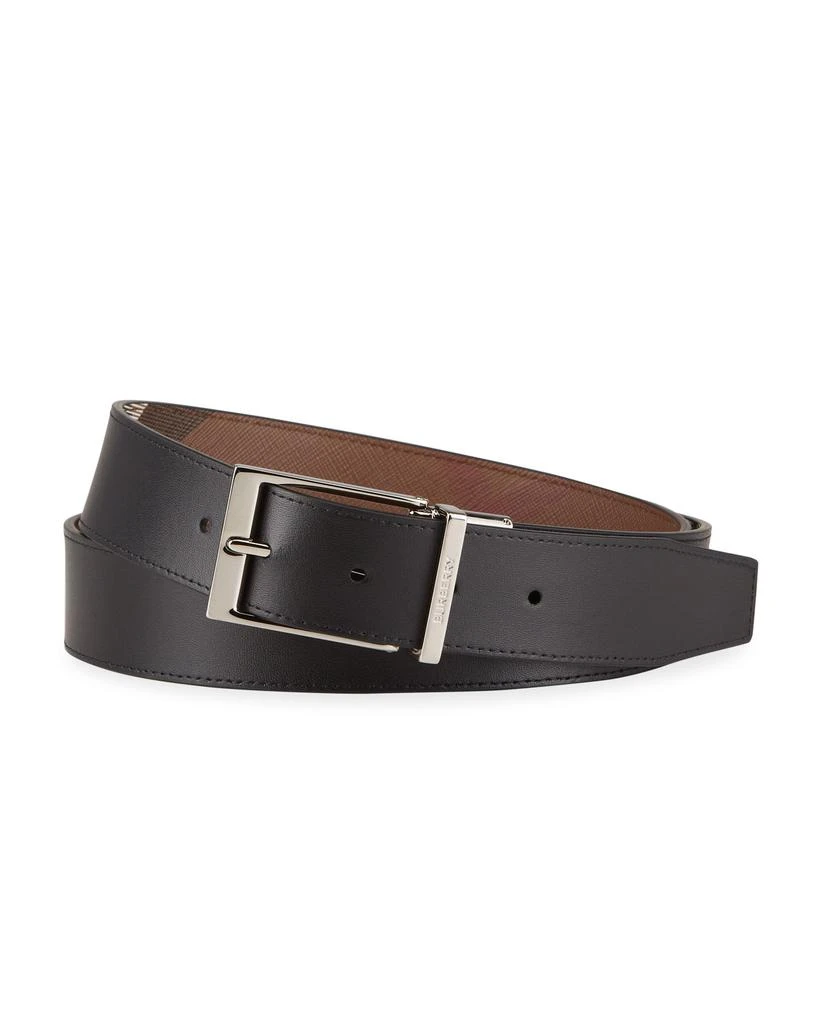 商品Burberry|Men's Louis Giant Check E-Canvas Belt,价格¥1307,第2张图片详细描述