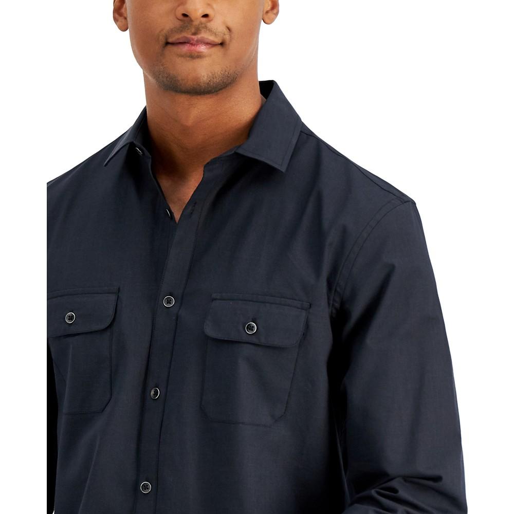 Men's Regular-Fit Solid Shirt, Created for Macy's商品第3张图片规格展示