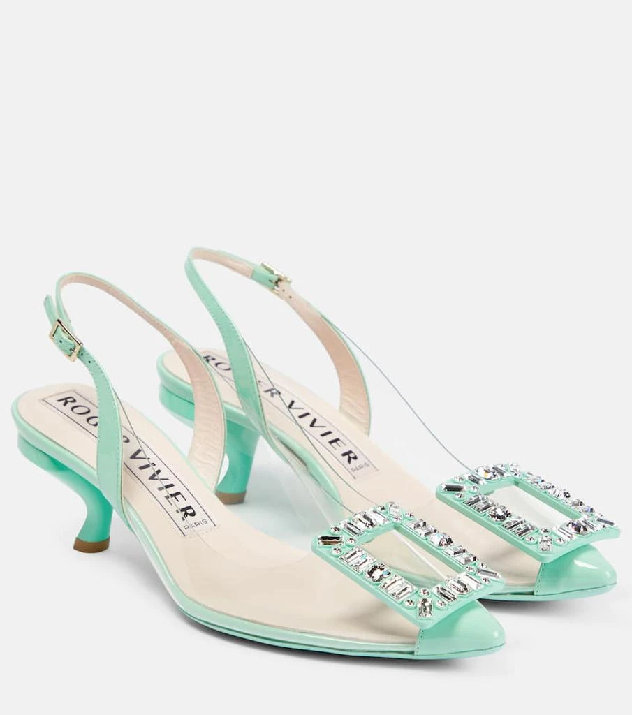 商品Roger Vivier|Virgule PVC slingback pumps,价格¥7709,第1张图片