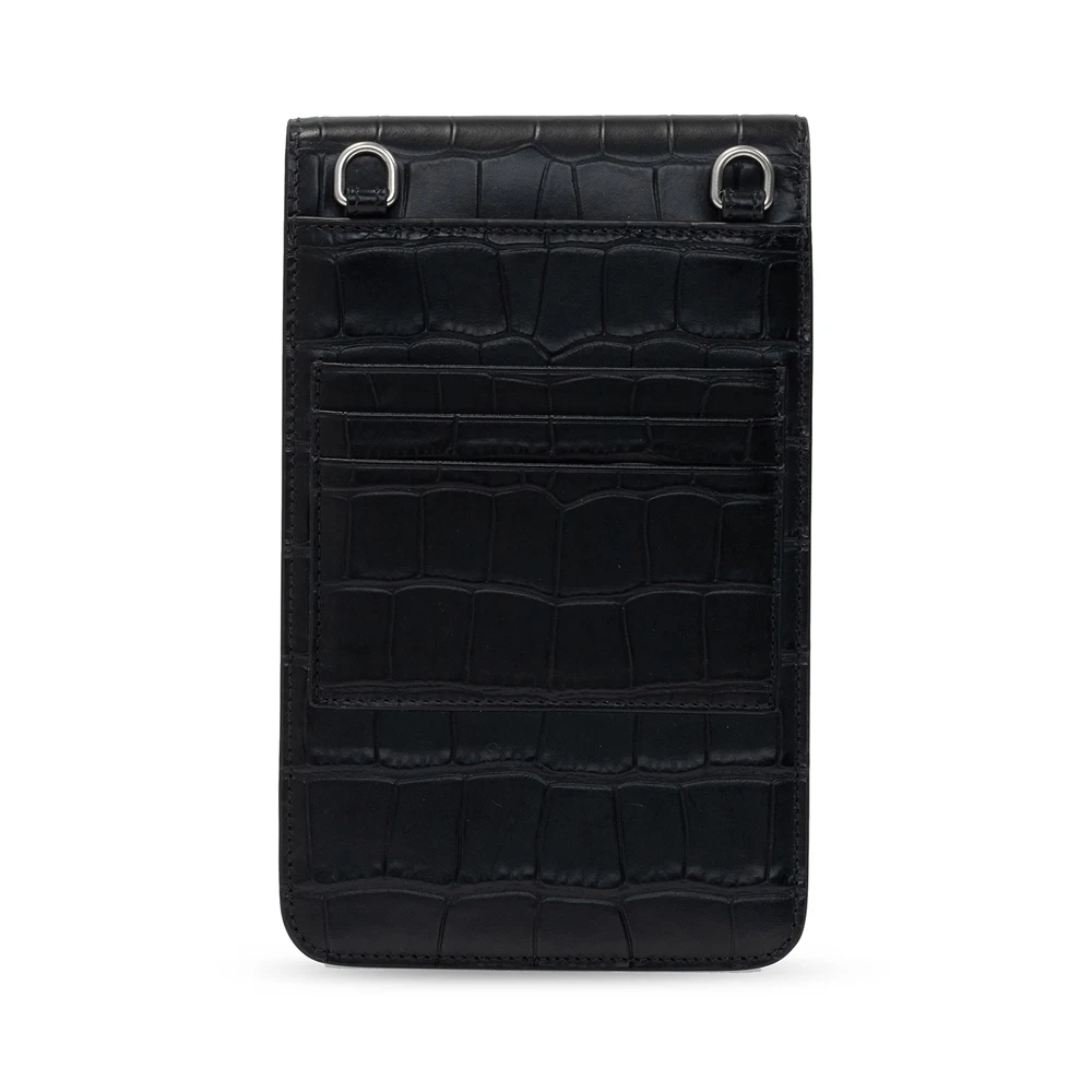 BALENCIAGA 男士黑色皮革手机包 640536-1ROP3-1000 商品