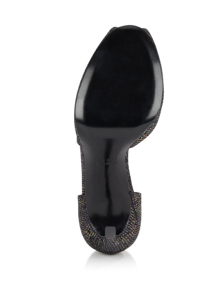 商品Stuart Weitzman|Divorcee Glitter Peep-Toe Pumps,价格¥1101,第4张图片详细描述