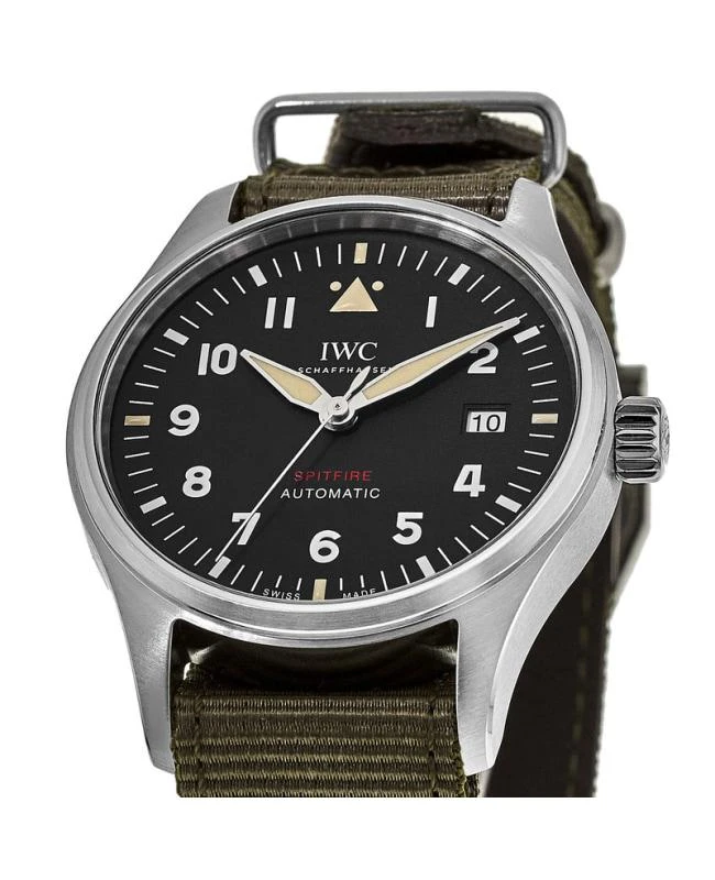 商品IWC Schaffhausen|IWC Pilot's Automatic Spitfire Black Dial Textile Strap Men's Watch IW326801,价格¥36164,第3张图片详细描述