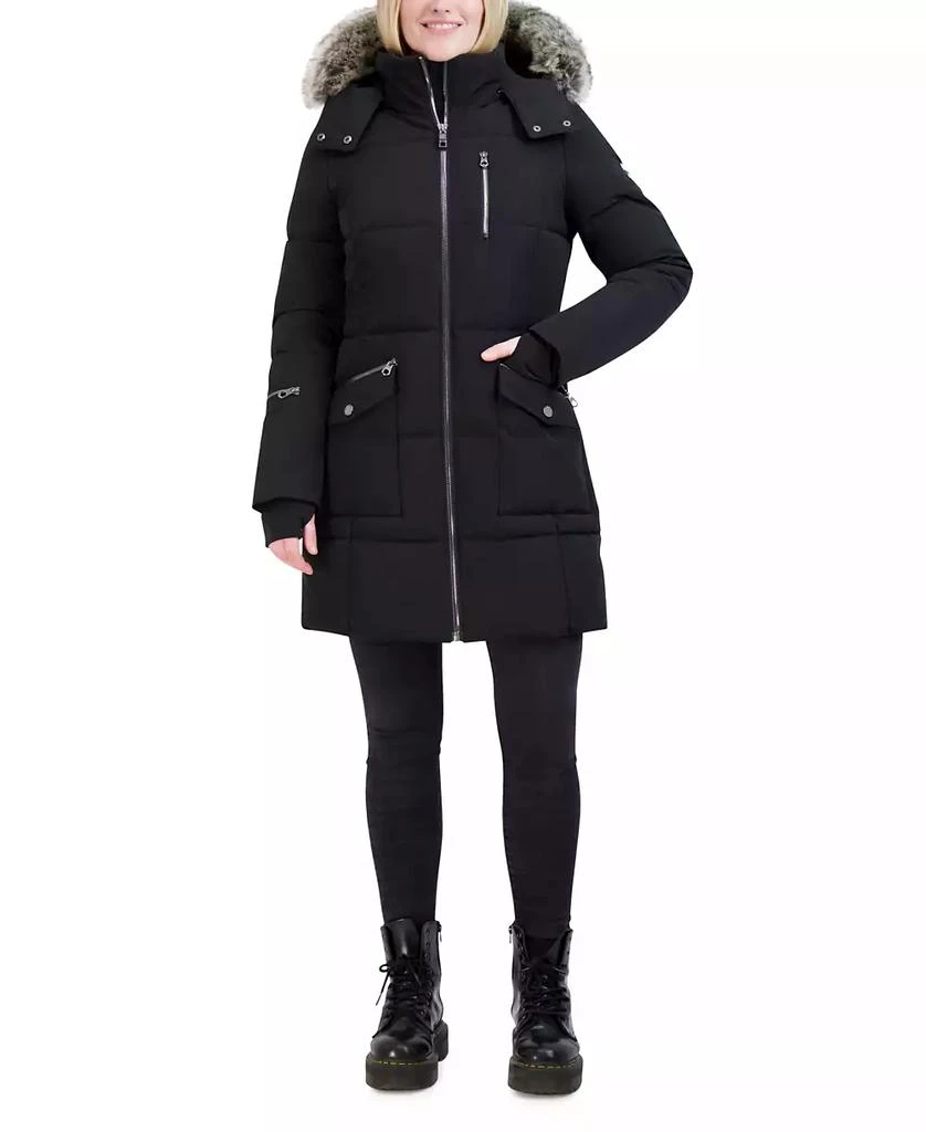 Women's Faux-Fur-Trim Hooded Puffer Coat 商品