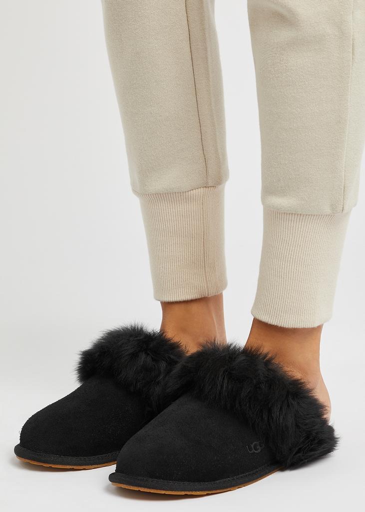 商品UGG|Scruff Sis shearling-trimmed suede slippers,价格¥759,第7张图片详细描述