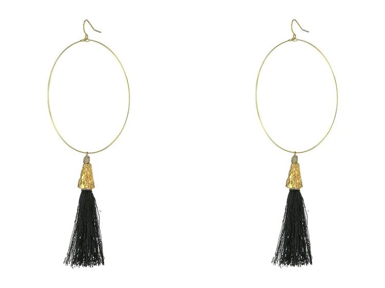 商品Vanessa Mooney|The Summer of Love Tassel Hoop Earrings,价格¥281,第1张图片