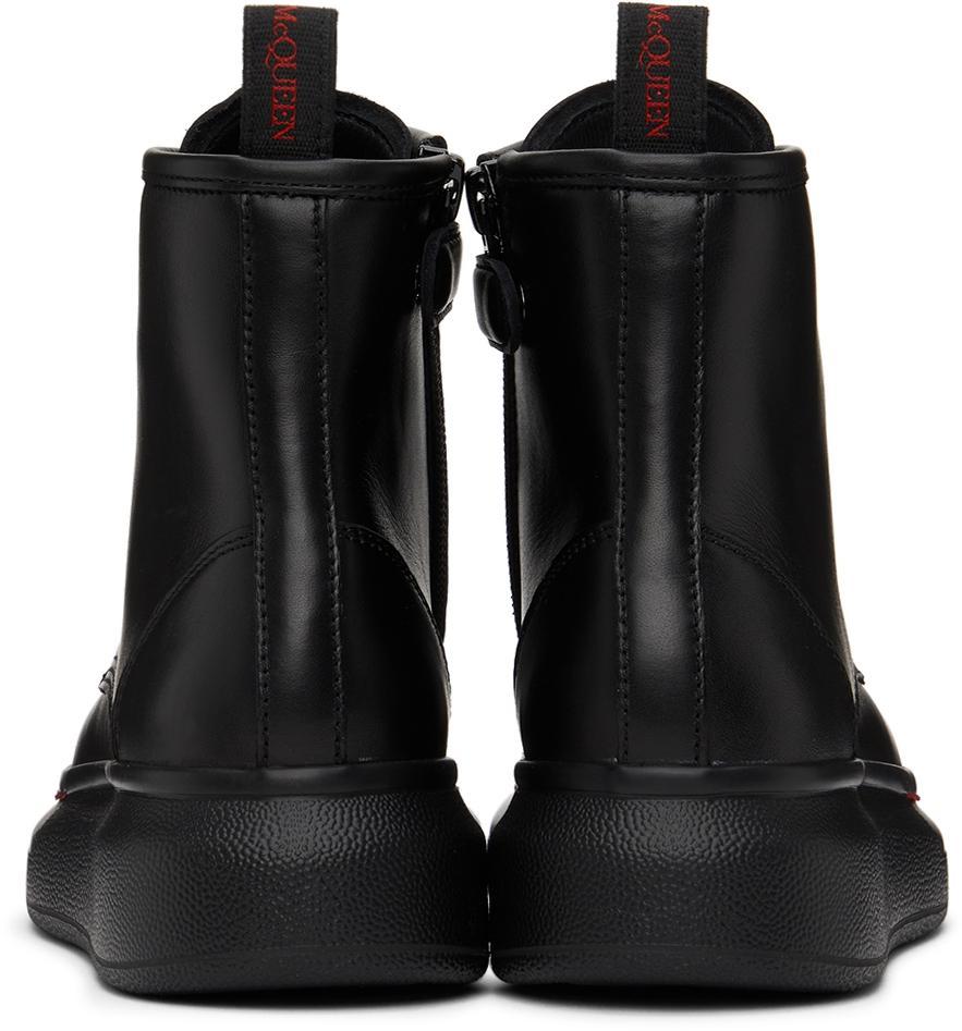 商品Alexander McQueen|Kids Black Lace-Up Boots,价格¥4353,第4张图片详细描述