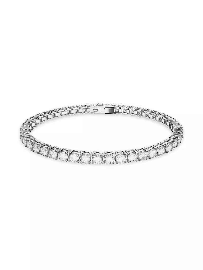 商品Swarovski|Matrix Rhodium-Plated & Crystal Tennis Bracelet,价格¥1718,第1张图片