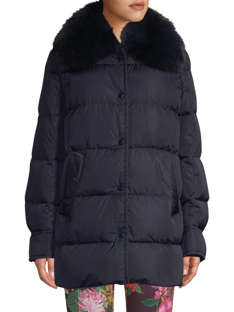 商品Moncler|Mesange Fox-Fur Trimmed A-Line Coat,价格¥14890,第2张图片详细描述