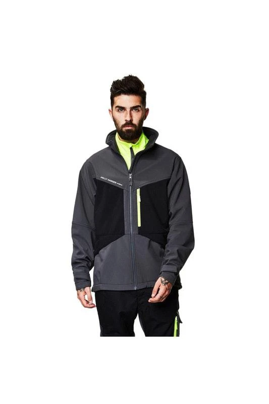 商品Helly Hansen|Helly Hansen Mens Aker Softshell Jacket (Slate Gray/Black),价格¥656,第2张图片详细描述