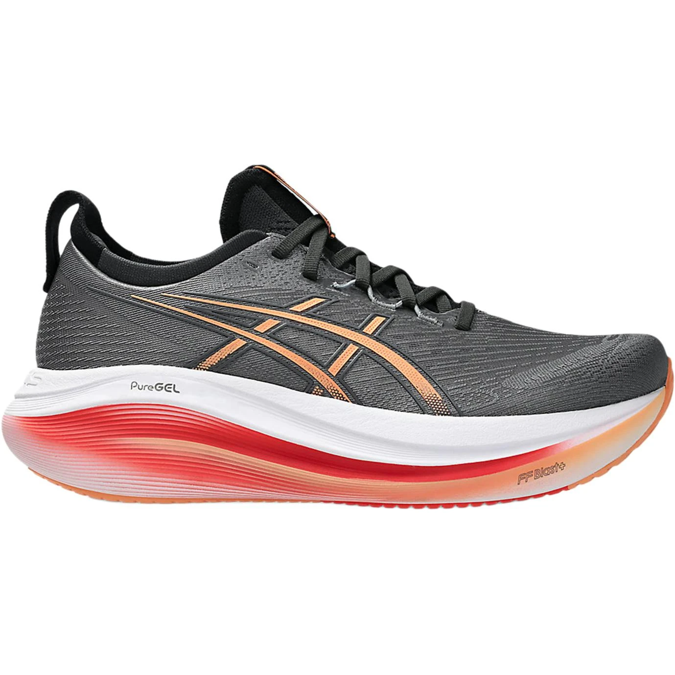 商品[国内直发] Asics|GEL-NIMBUS 27 舒适减震耐磨 低帮跑步鞋 男款 灰橙,价格¥1438,第3张图片详细描述