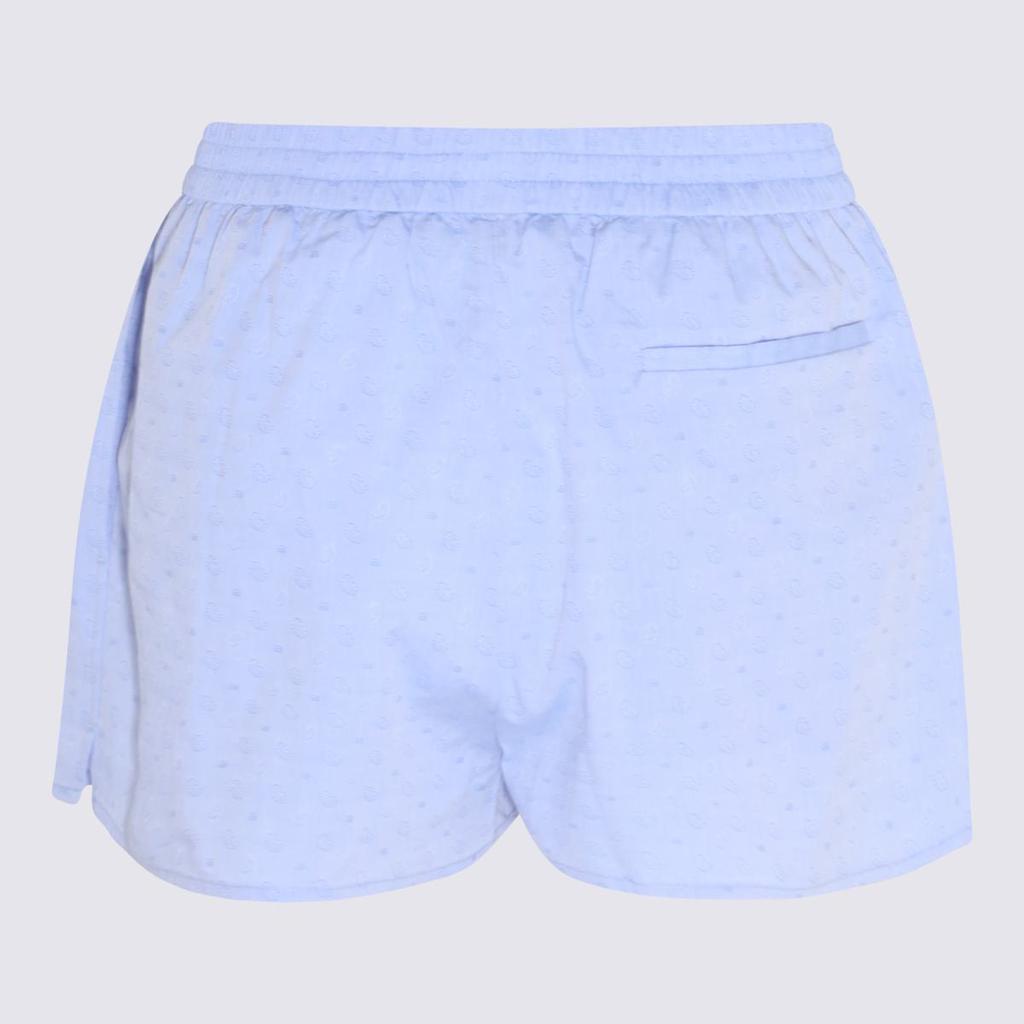 ALEXANDER WANG CHAMBRAY BLUE COTTON PAISLEY ELASTIC SHORTS商品第2张图片规格展示