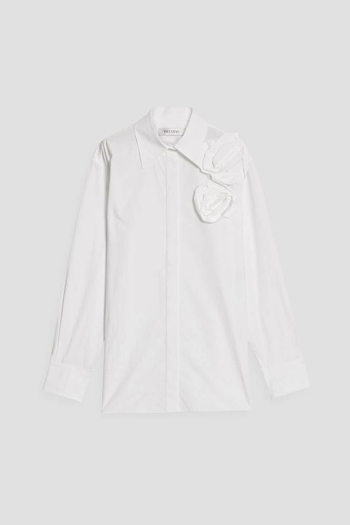 商品Valentino|Appliquéd cotton-poplin shirt,价格¥6309,第3张图片详细描述