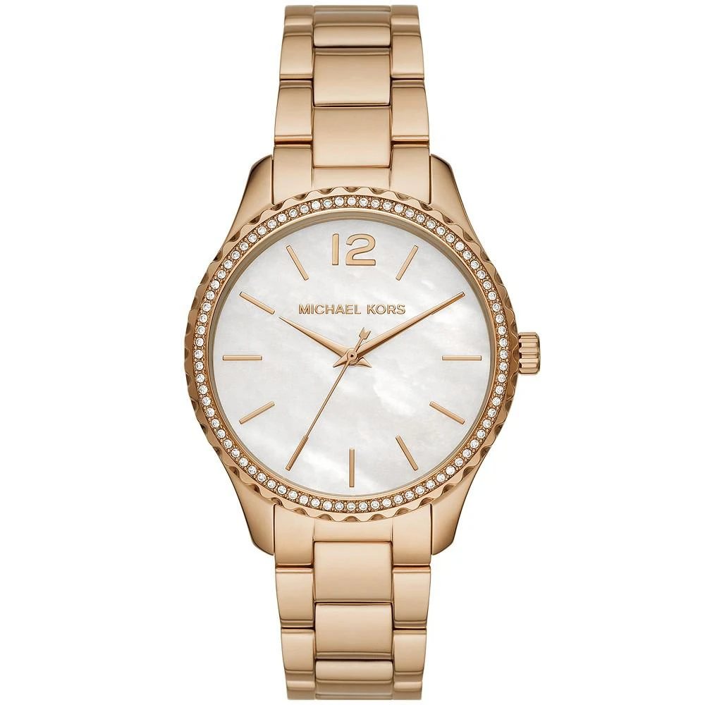 商品Michael Kors|Layton Three-Hand Gold-Tone Stainless Steel Watch,价格¥1348,第1张图片