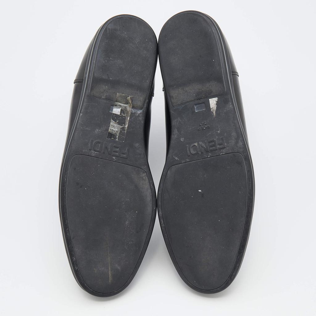 Fendi Black Leather FF Chelsea Boots Size 41.5商品第6张图片规格展示