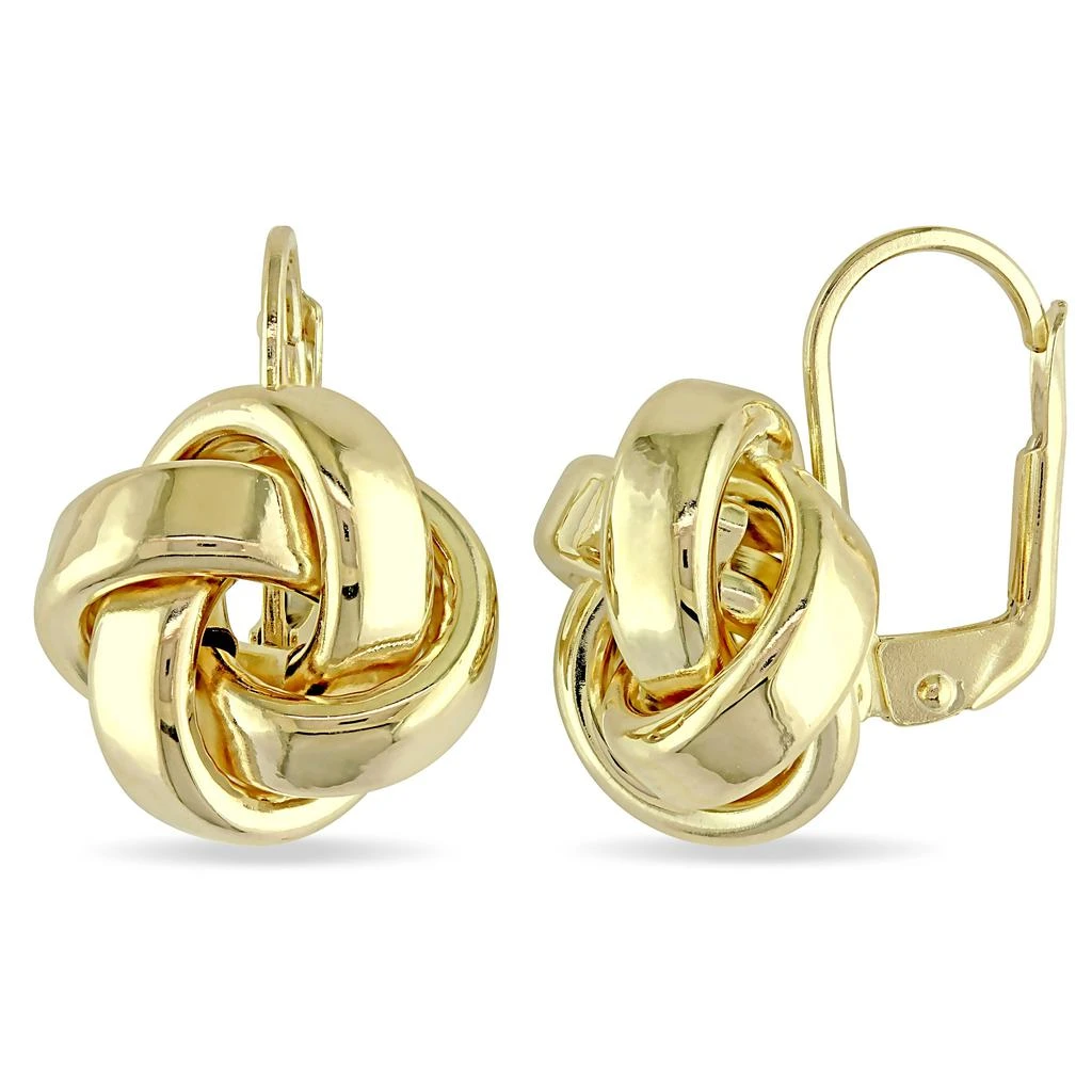 商品Mimi & Max|Love Knot Leverback Earrings in 10k Polished Yellow Gold,价格¥1423,第1张图片