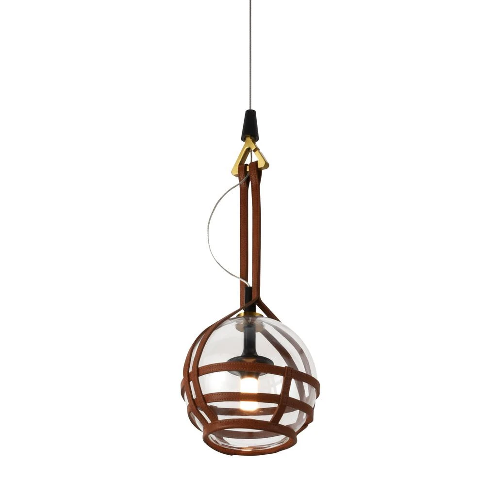 商品VONN Lighting|Bari VAP2171AB 7" Integrated LED Pendant Lighting Fixture with Glass Shade in Antique Brass,价格¥1739,第1张图片
