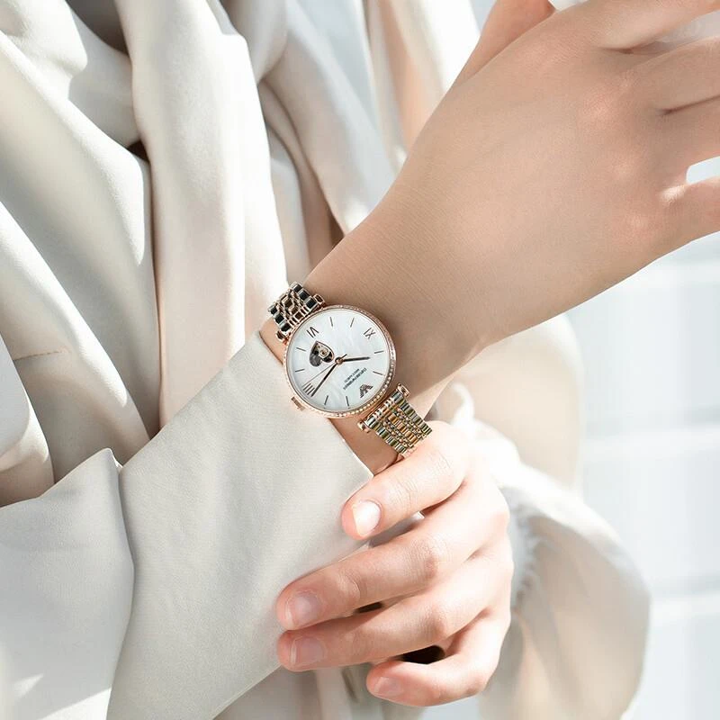 Armani阿玛尼机械满天星手表女士 玫瑰金腕表AR60049 商品