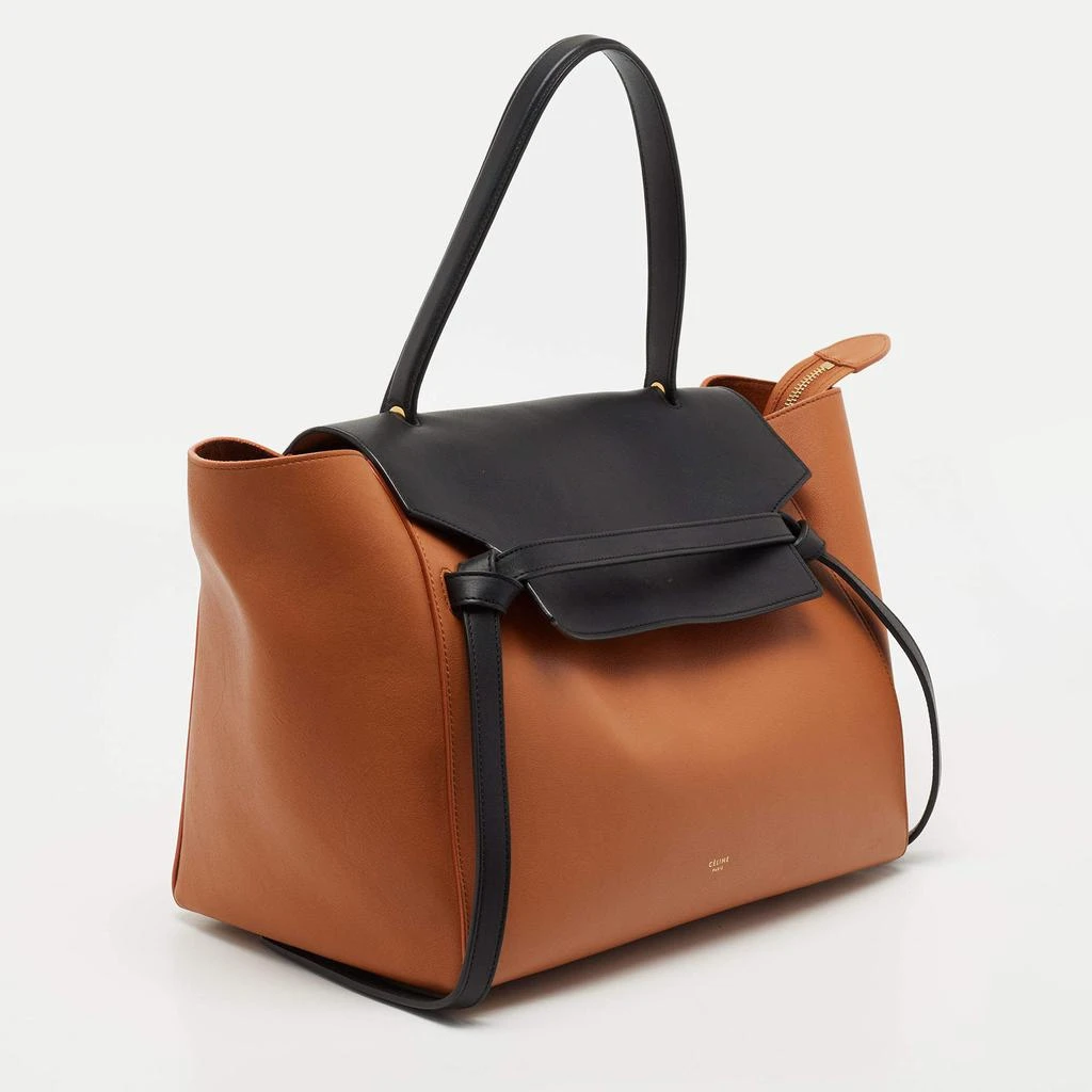 商品[二手商品] Celine|Celine Brown/Black Leather Small Belt Top Handle Bag,价格¥7671,第3张图片详细描述