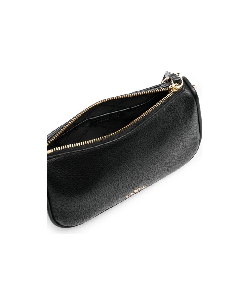 Jet Set Black Shoulder Bag In Saffiano Calfskin With Gold-colored Details And Charm With M Michael Kors Logo商品第4张图片规格展示