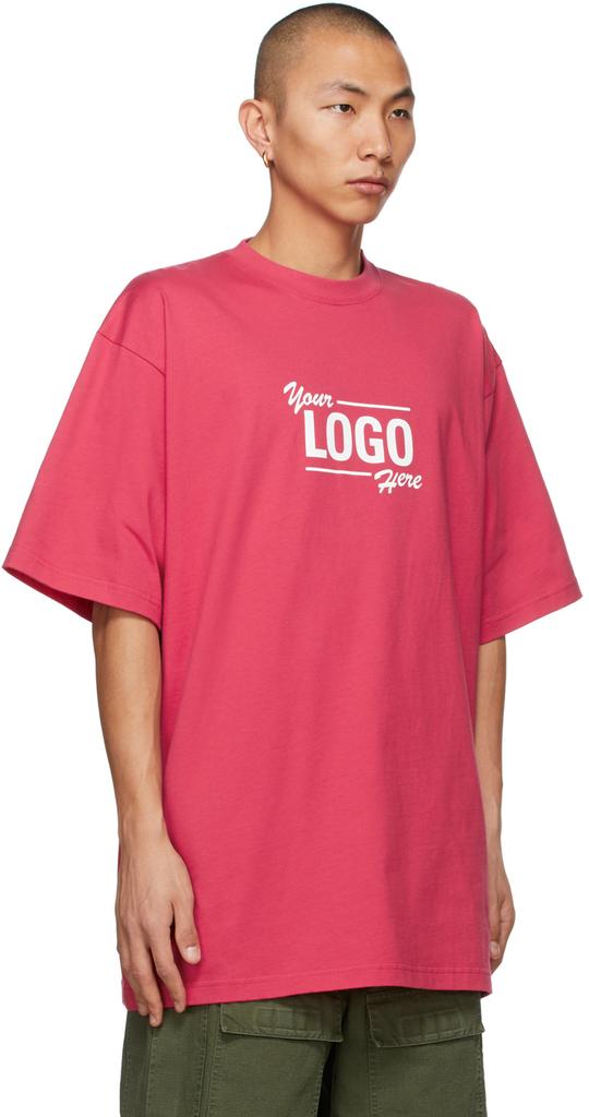 Red 'Your Logo Here' Boxy T-Shirt商品第2张图片规格展示