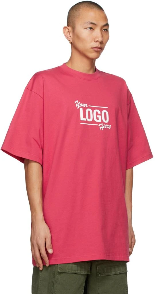 商品Balenciaga|Red 'Your Logo Here' Boxy T-Shirt,价格¥2812,第2张图片详细描述