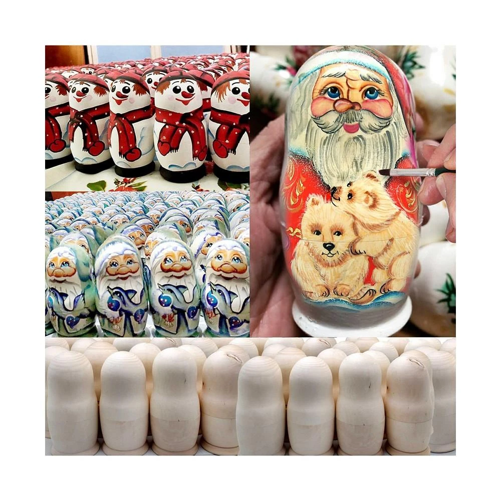 商品G.DeBrekht|I Will Always Love You Matreshka Holiday Nesting Hand-Painted Doll, Set of 3,价格¥142,第2张图片详细描述