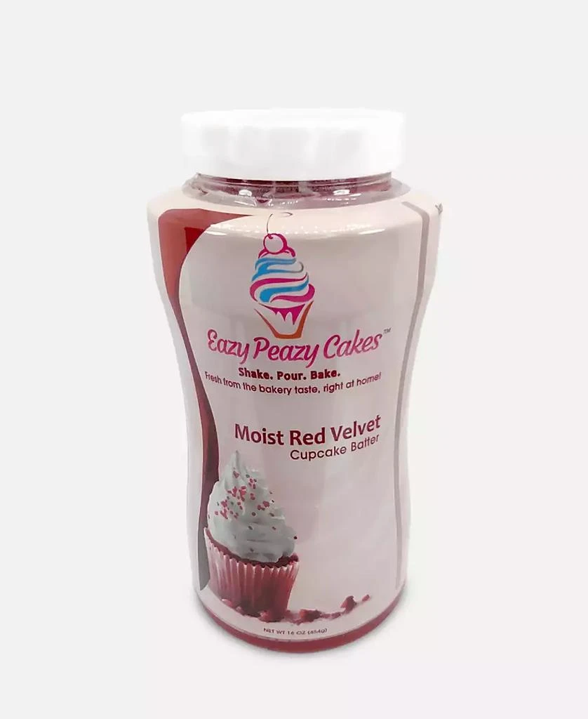 商品Eazy Peazy Cakes|Red Velvet, Vanilla, and Chocolate Cupcake Batter Baking Kit with Frosting, Set of 3,价格¥391,第2张图片详细描述