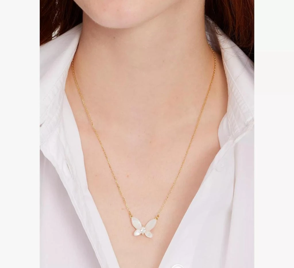 商品Kate Spade|Kate Spade - Women's Mother Of Pearl Butterfly Necklace,价格¥782,第3张图片详细描述