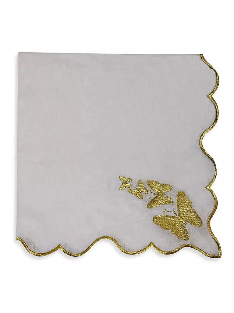 商品Nomi K|Butterfly Embroidered Linen Napkin Set of 4,价格¥1499,第1张图片