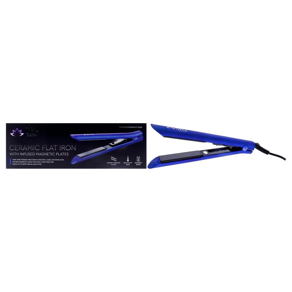商品Sutra|Ceramic Flat Iron - Metallic Blue by Sutra for Unisex - 1 Pc Flat Iron,价格¥369,第3张图片详细描述