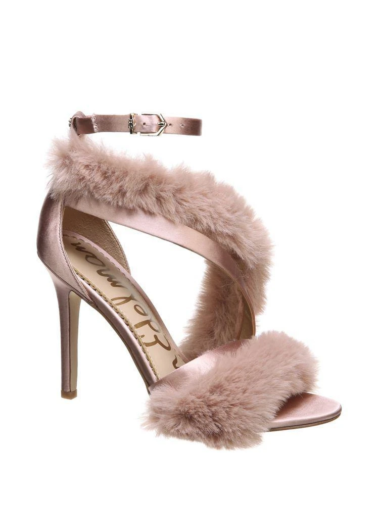 商品Sam Edelman|Orient Express Adelle Strappy 毛绒细高跟鞋,价格¥295,第2张图片详细描述