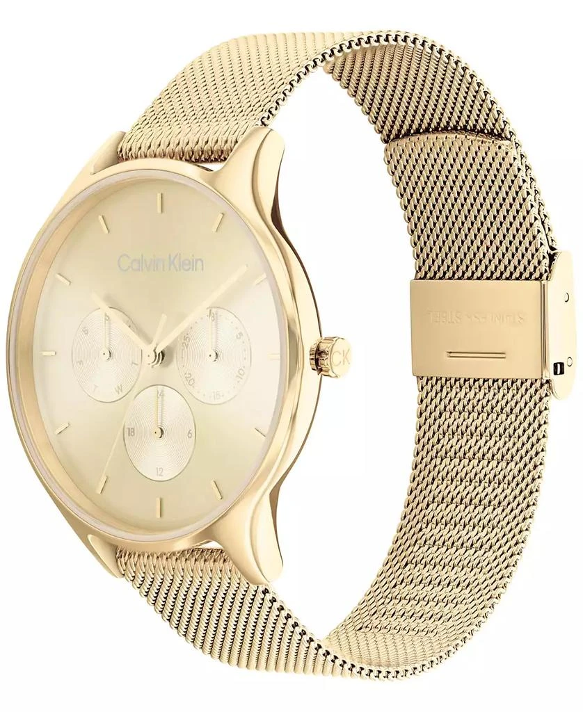 商品Calvin Klein|Gold-Tone Mesh Bracelet Watch 38mm,价格¥960,第2张图片详细描述