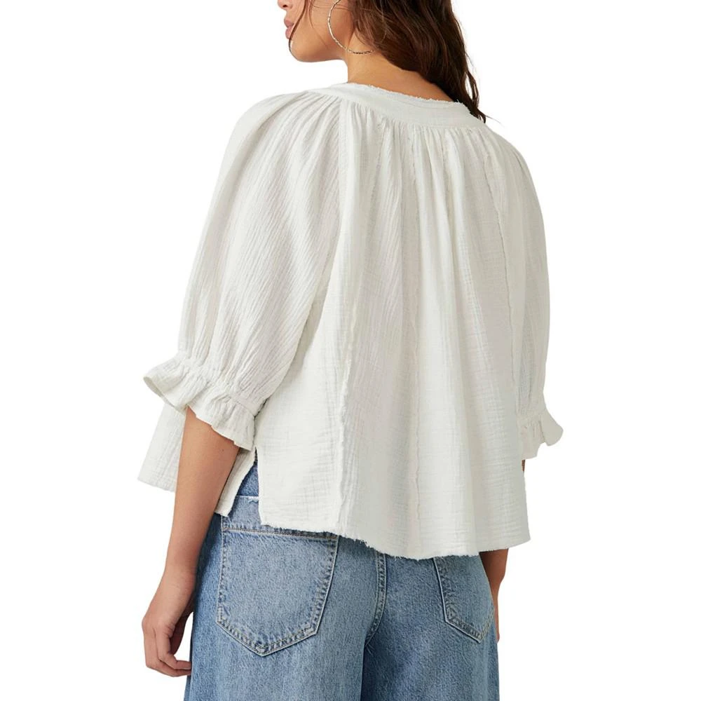 商品Free People|Women's Lucy Cotton Button-Front Swing Blouse,价格¥441,第2张图片详细描述