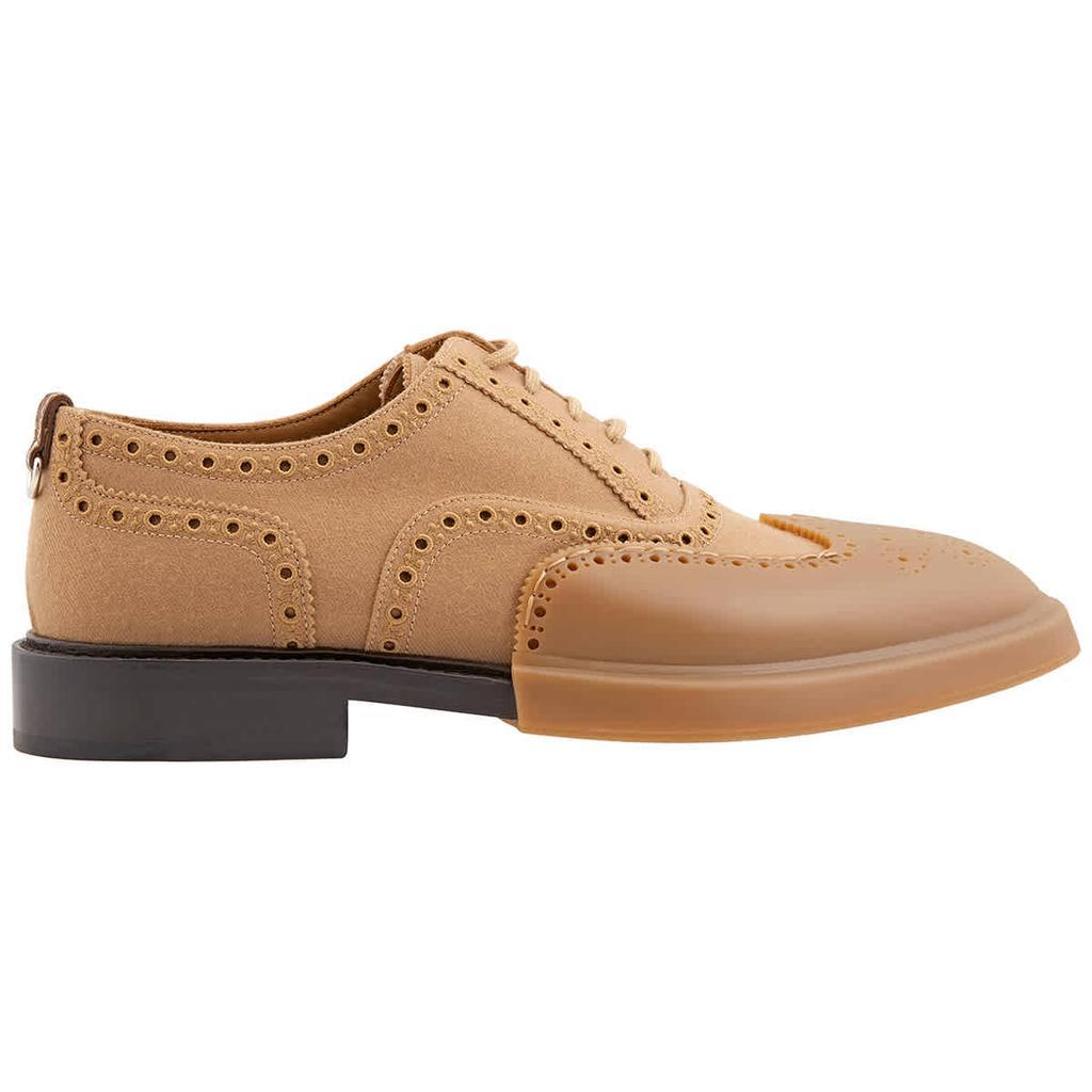 商品Burberry|Warm Camel Toe-cap Detail Wool Oxford Brogues,价格¥4916,第1张图片