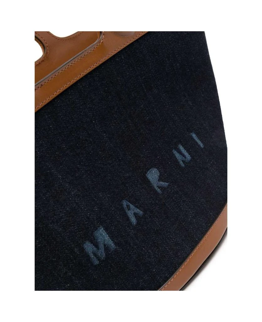 商品Marni|Tropicalia Denim And Leather Handbag With Logo Woman,价格¥6087,第3张图片详细描述