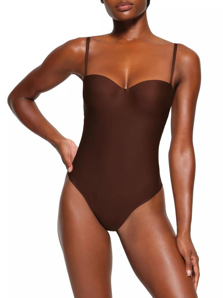 バレエ SKIMS THONG BODYSUIT SEAMLESS SCULPT THONG BODYSUIT | ONYX