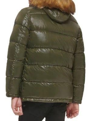 商品GUESS|Faux Fur Trim Hooded Puffer Jacket,价格¥698,第2张图片详细描述