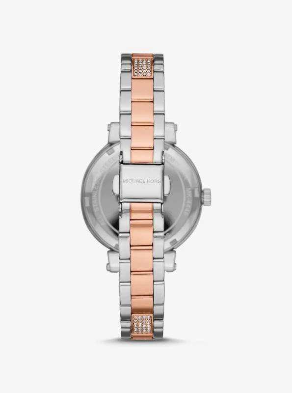 商品Michael Kors|Sofie Pavé Two-Tone Logo Watch,价格¥1407,第3张图片详细描述