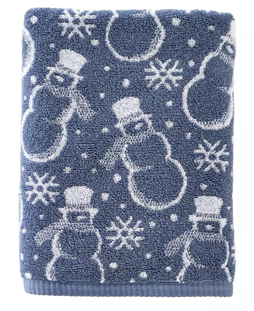 商品SKL Home|Top Hat Snowman Jacquard Cotton Bath Towel, 25" x 50",价格¥167,第1张图片