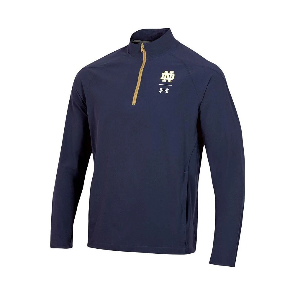 商品Under Armour|Men's Navy Notre Dame Fighting Irish Coaches Squad Quarter-Zip Jacket,价格¥742,第3张图片详细描述