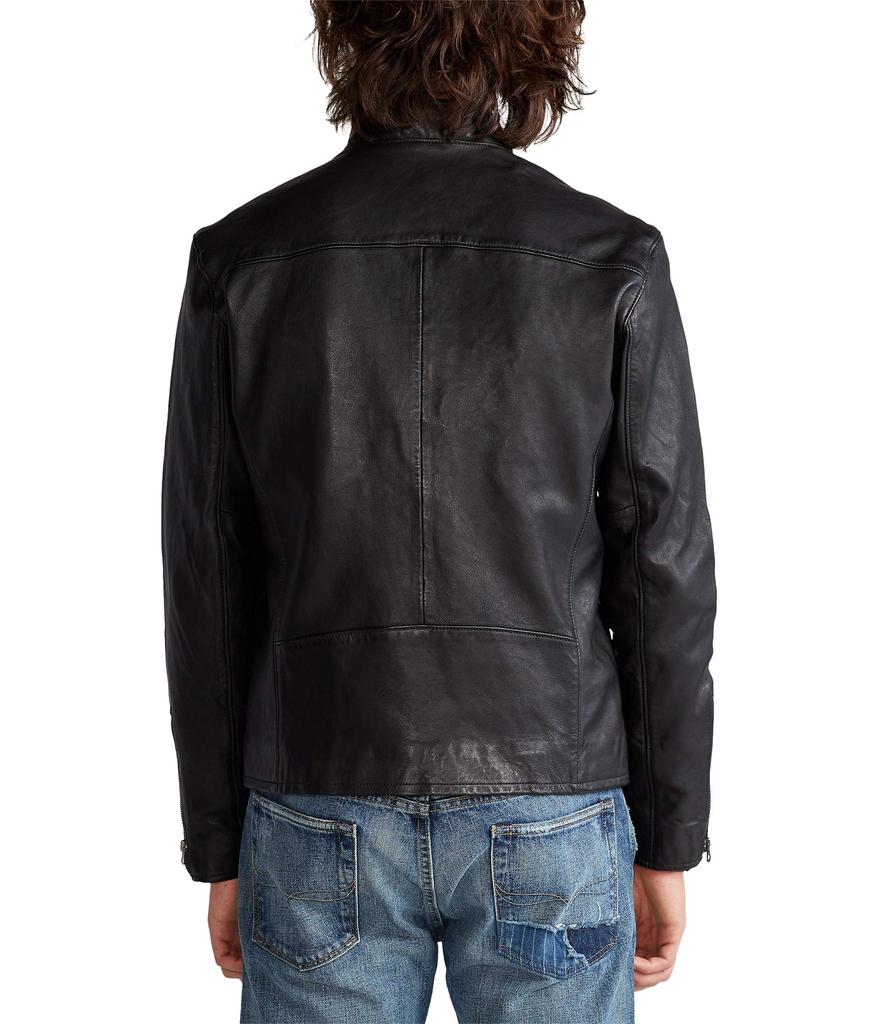 Café Racer Leather Jacket商品第2张图片规格展示