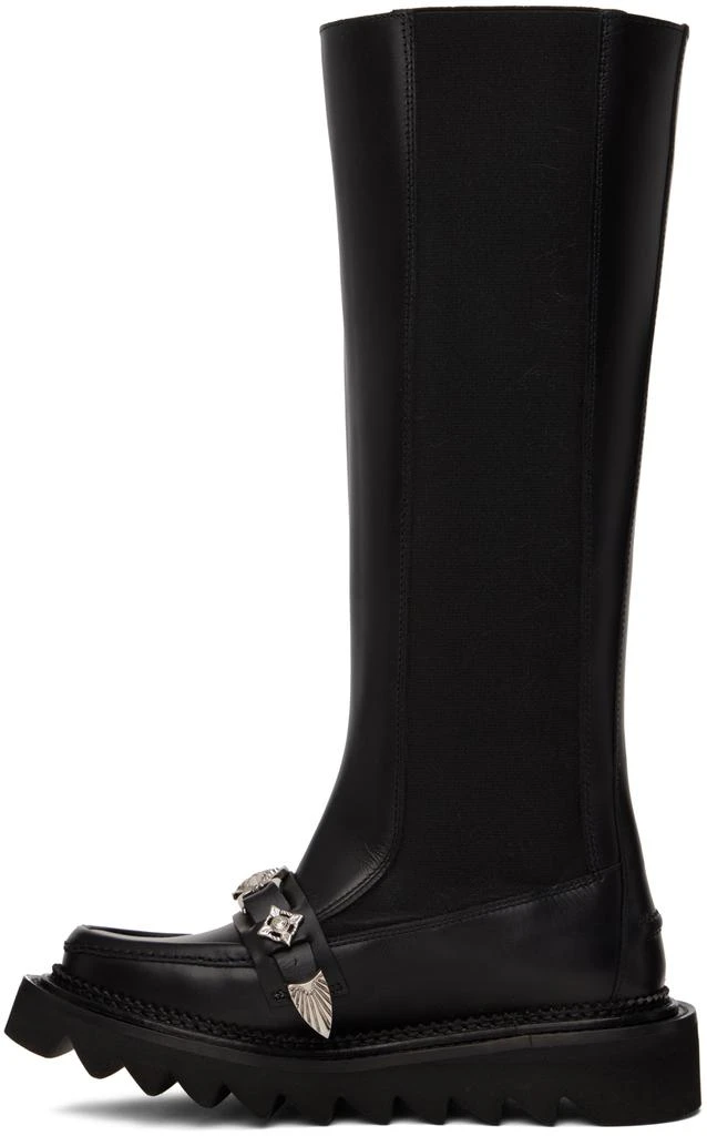 商品Toga Pulla|Black Leather Tall Boots,价格¥4207,第3张图片详细描述