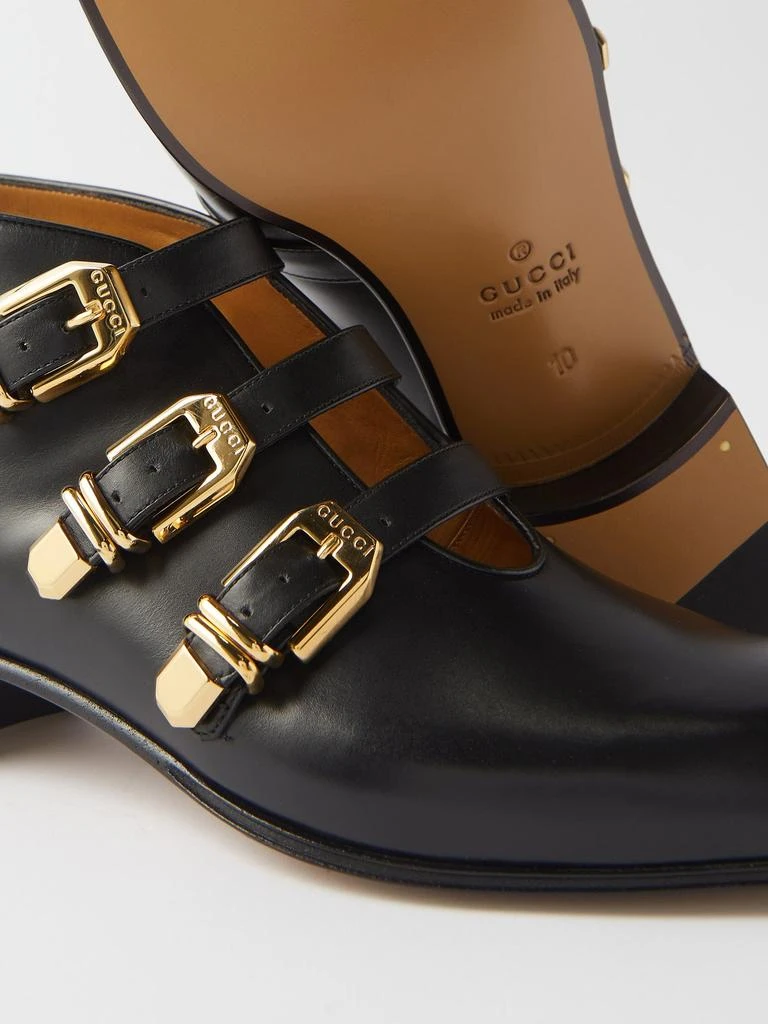 商品Gucci|Buckled leather ankle boots,价格¥11956,第2张图片详细描述