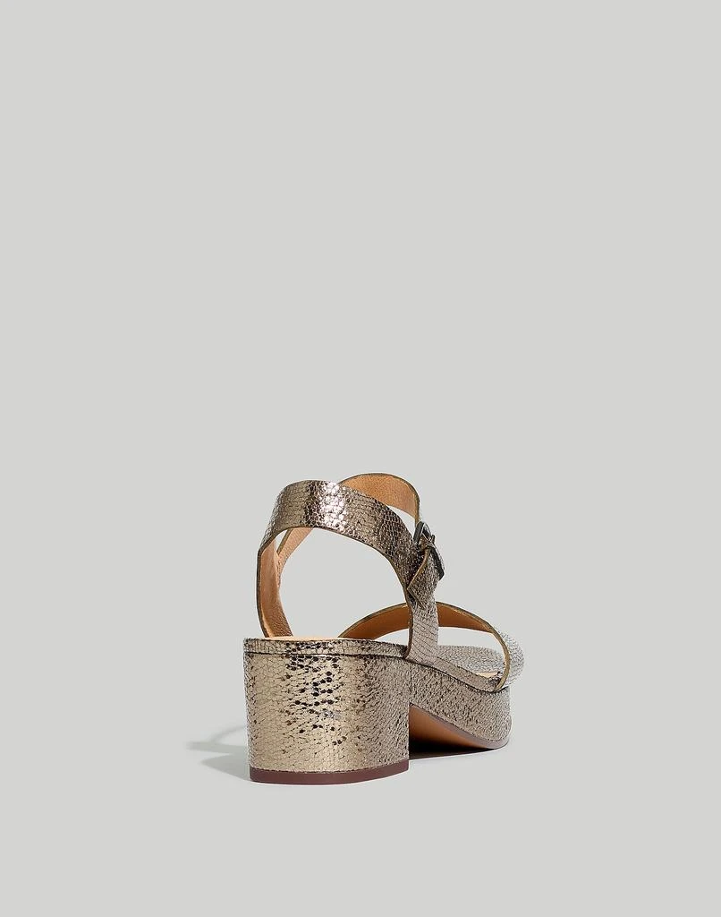 商品Madewell|The Lina Platform Sandal in Crinkled Leather,价格¥705,第3张图片详细描述